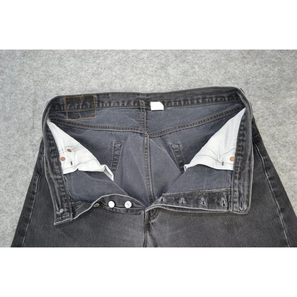 Vintage Levis 501 XX Button‎ Fly Denim 36x32 Fits 34x31 black Loose Jeans